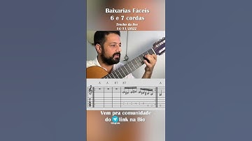 Thumbnail of Baixarias Iniciantes A maior para 6 cordas e 7 cordas. Baixaria de violão Fácil
