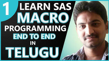 Learn SAS Programming in Telugu 👍 SAS Macro Programming Tutorials for Beginners in Telugu - Part 1👌