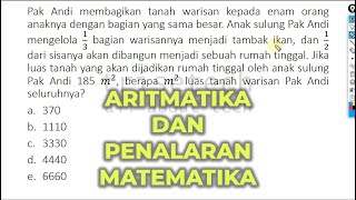 CONTOH SOAL PSIKOTES ARITMATIKA DAN PENALARAN MATEMATIKA UNTUK TES CPNS TNI POLRI BANK CONTOH SOAL PSIKOTES ARITMATIKA DAN PENALARAN MATEMATIKA UNTUK TES CPNS TNI POLRI BANK