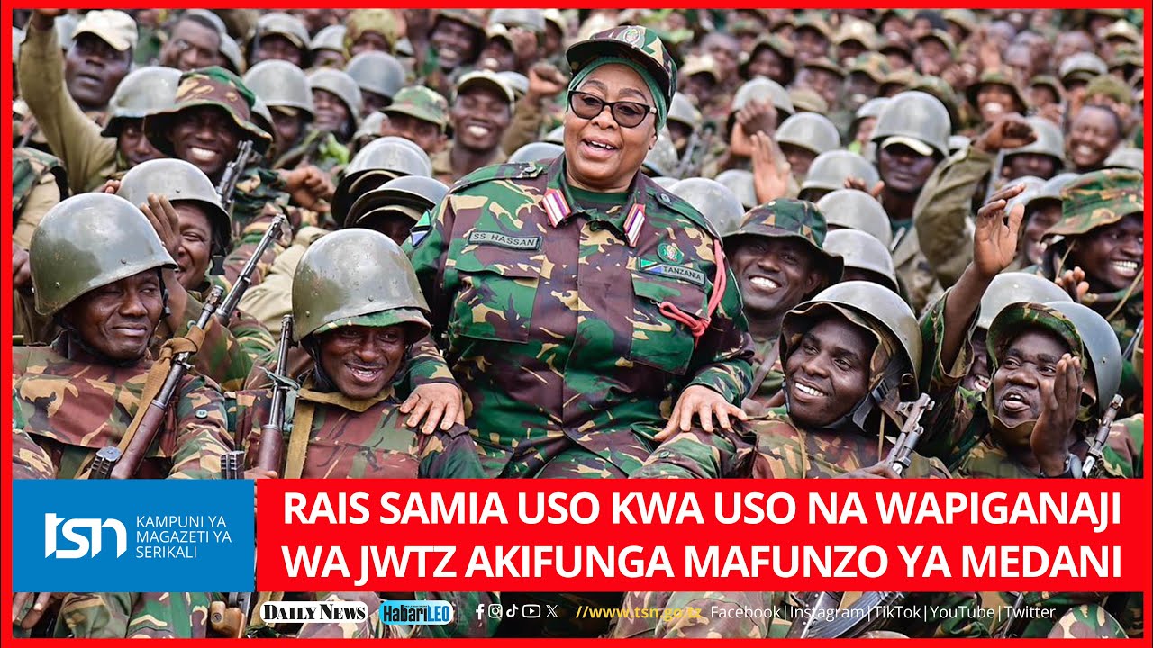 RAIS SAMIA ASHIRIKI ZOEZI LA MEDANI LA MAADHIMISHO YA MIAKA 60 YA JESHI LA WANANCHI (JWTZ)