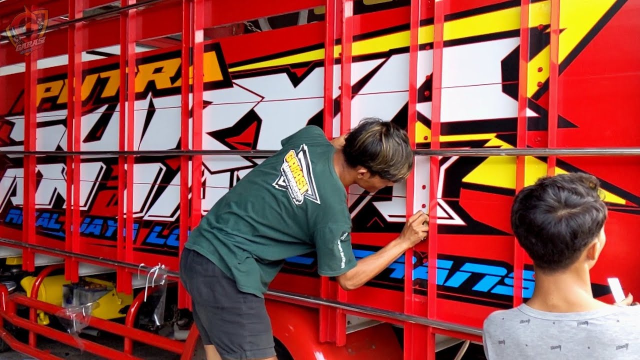 Bongkar total cara pasang cutting stiker bak truck | 1 hari selesai |