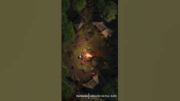 D&D | Jungle Campfires Part 3 Grid | Animated Battle Maps