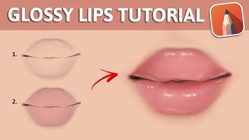 Glossy Realistic Lips in Autodesk Sketchbook | Step by Step Tutorial