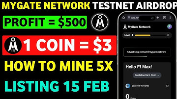 MyGate Network Airdrop Full Guide | My Gate Wallet Connect |  | New Testnet