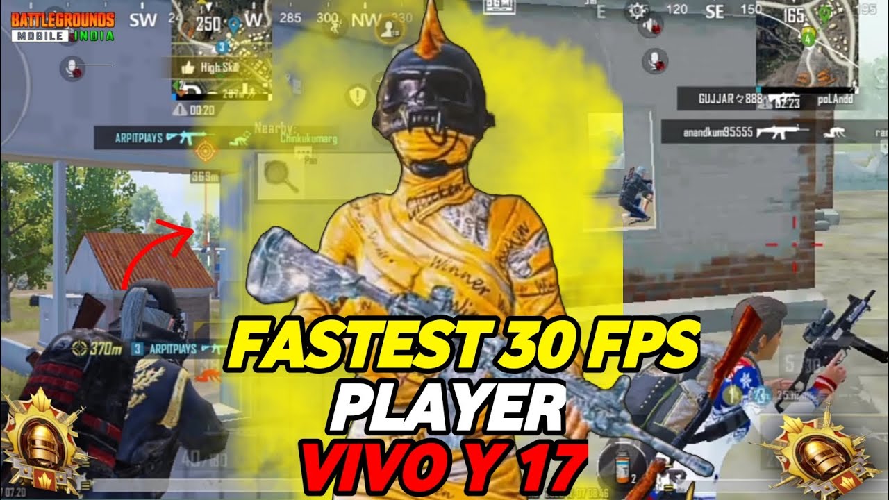 Fastest 30 FPS Player VIVO Y 17||BGMI