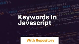 Keywords in javascript