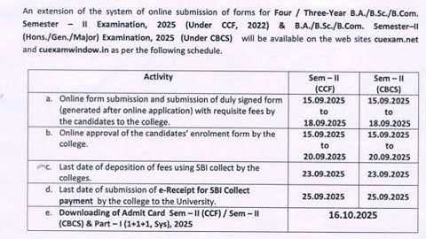 CU 2nd Sem Exam Notice 2025 🔥 Cu sem 2 exam date 2025 || Cu 2nd semester exam date 2025