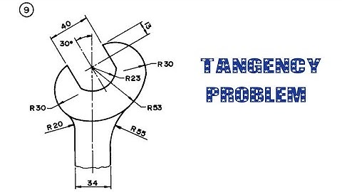 TANGENCY PROBLEM || Spanner || Engineering drawing || Technical drawing