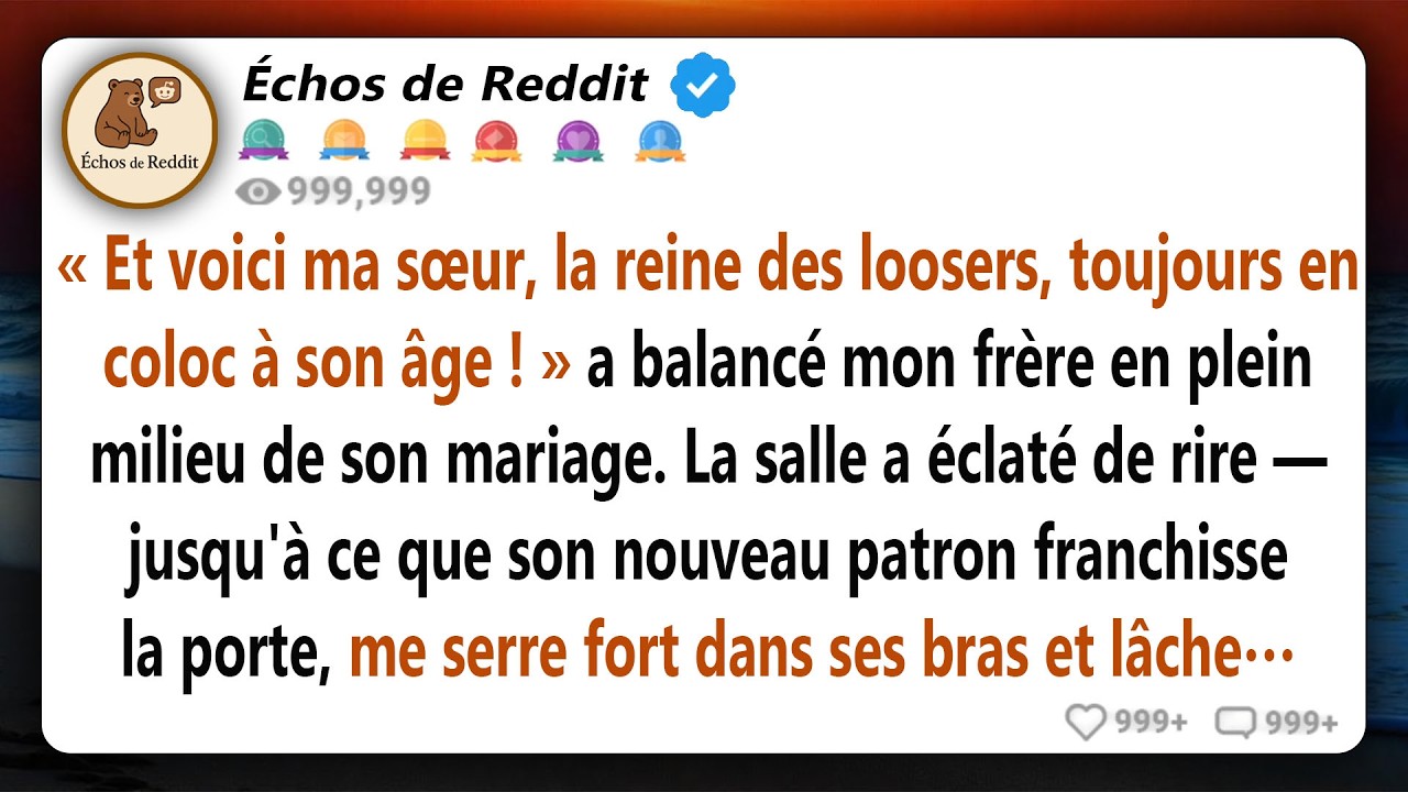 « Ma sœur vit encore avec des colocataires, une vraie ratée ! » Mon frère a prononcé ces mots devant 300 invités à son mariage somptueux, et mes parents ont éclaté de rire avec la foule. J’étais...