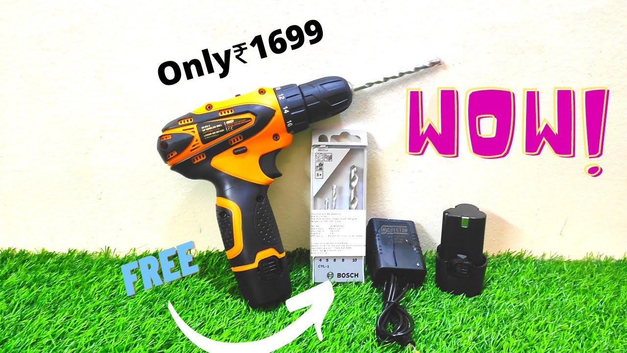 Cheston Plastic Cordless Drill Screw Driver unboxing and review by