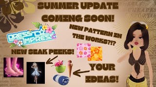 Summer update coming SOON to DTI! | Sneak Peeks! Your ideas! New Logo! | ROBLOX Dress to Impress