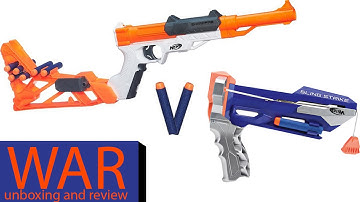 Nerf SHARPFIRE vs SLINGSTRIKE Unboxing and Review WAR!