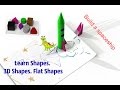 Learn Shapes. Geometric Shapes. Build a spaceship. 3D Shapes. Flat Shapes