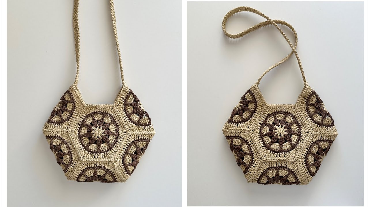 Altıgen Motifli Çanta Yapımı - Kağıt İp Çanta