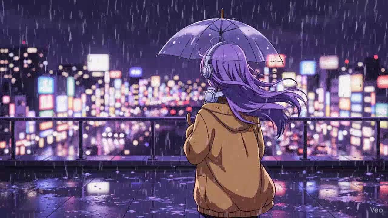 🌙 Late Night Study Music | 🎧 Lofi Hip Hop for Focus, Sleep & Calm | Rain Stream | The Japanese Town