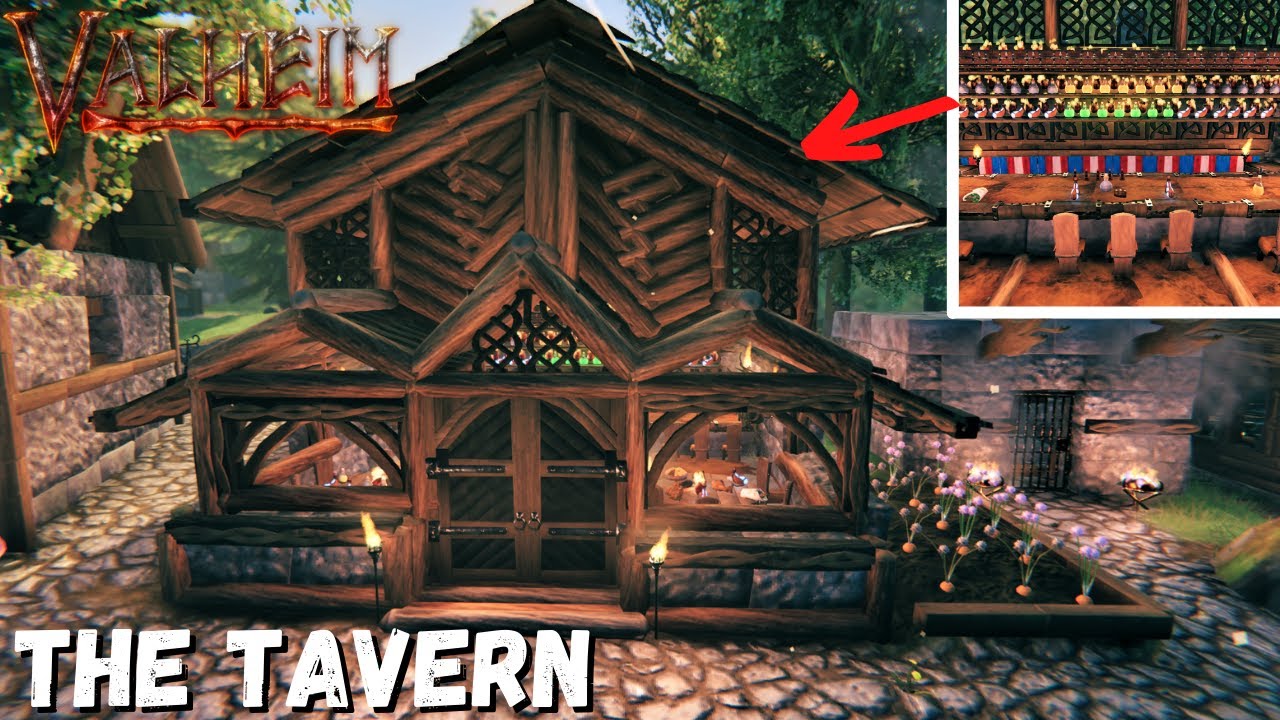 I Built A Tavern Bar In Valheim TimeLapse Building Ideas YouTube