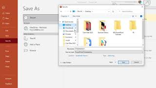 Various ways to rename and save presentations in MS PowerPoint