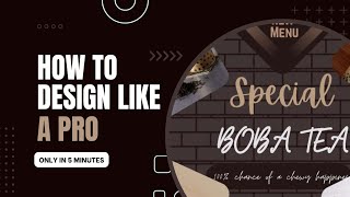 Desain Poster Boba Tea di Canva 🧋 | Tutorial Desain Grafis Mudah