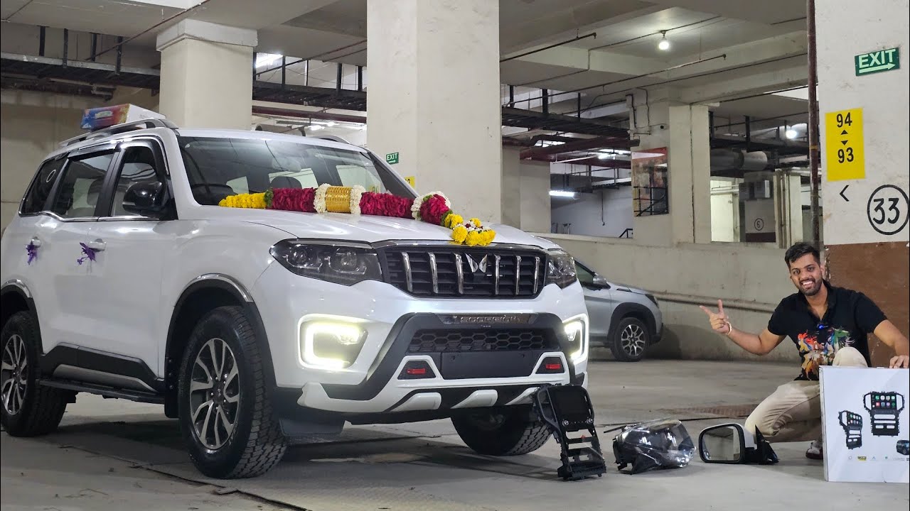 INDIA'S FIRST SCORPIO-N  GT LINE MODIFICATION WITH 18" ALLOYS, 12.3" PLAYER & HIDDEN AMBIENCE LIGHT.