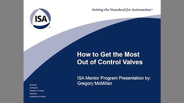 Best Control Valves- ISA Mentor Program