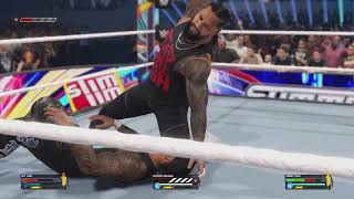 WWE 2K24 Special Guest Referee Match - Jey Uso Vs Jimmy Uso with Roman Reigns (Referee)