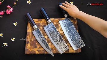 DAO PHÚC SEN,  BỘ 3 DAO CHẶT THÁI LỌC _ HÀNG CHUẨN CỦA HTX DAO PHÚC SEN