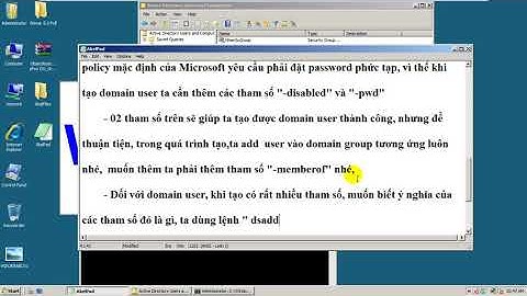 Hướng dẫn full cách tạo OU Domain User Domain Group bằng command line