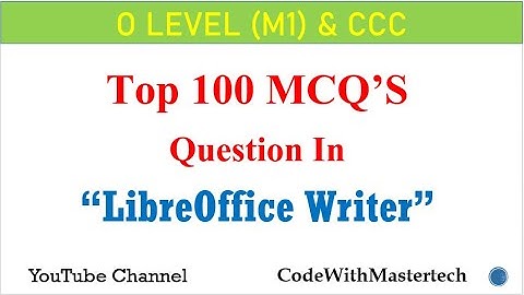 LibreOffice Writer MCQ