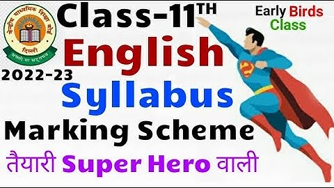 Syllabus of English for class 11| CBSE|Session 2022-23|Updated Syllabus of class 11|English Core