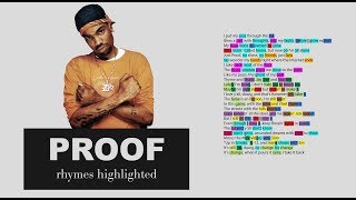 Proof - Kurt Kobain - Verse 1 - Lyrics, Rhymes Highlighted (061)