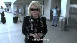 Joan Rivers in Tears with news of michael duncan clark death .