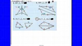Geometry 5.6 - Hinge Theorem