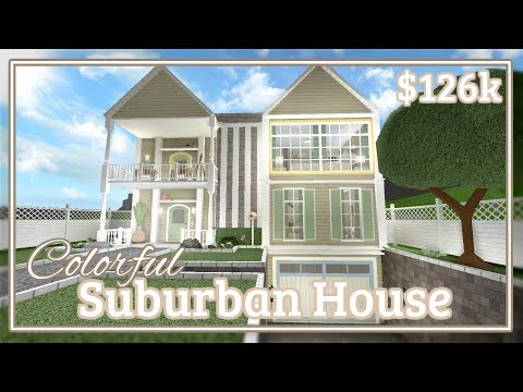 Bloxburg Colorful Suburban House Speed Build Youtube - bloxburg colorful family home speed build roblox