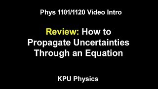 00 Propagating Uncertainties