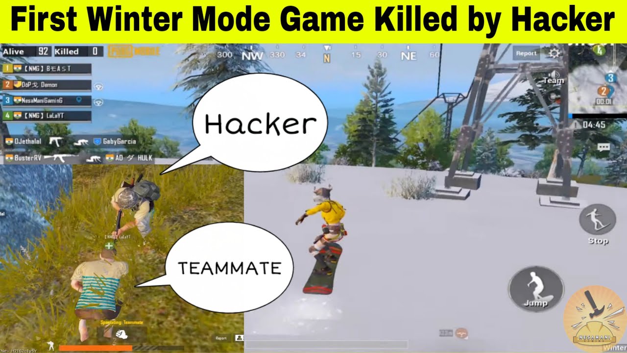 PUBG MOBILE First Winter Mode Game Killed by Hacker | செம ...