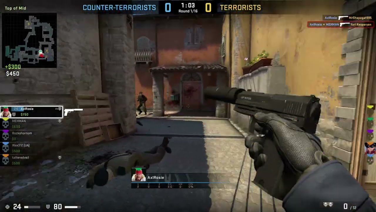 CS: GO - Gold - AxlRosie fight and win 1v3 - Botinec Beast Mode