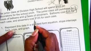 Word Problem for Linear Multiple Representation Prom Night Part 1
