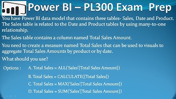 PL 300 : Q2 - Power BI Aggregate Measure in One-to-Many Relationship