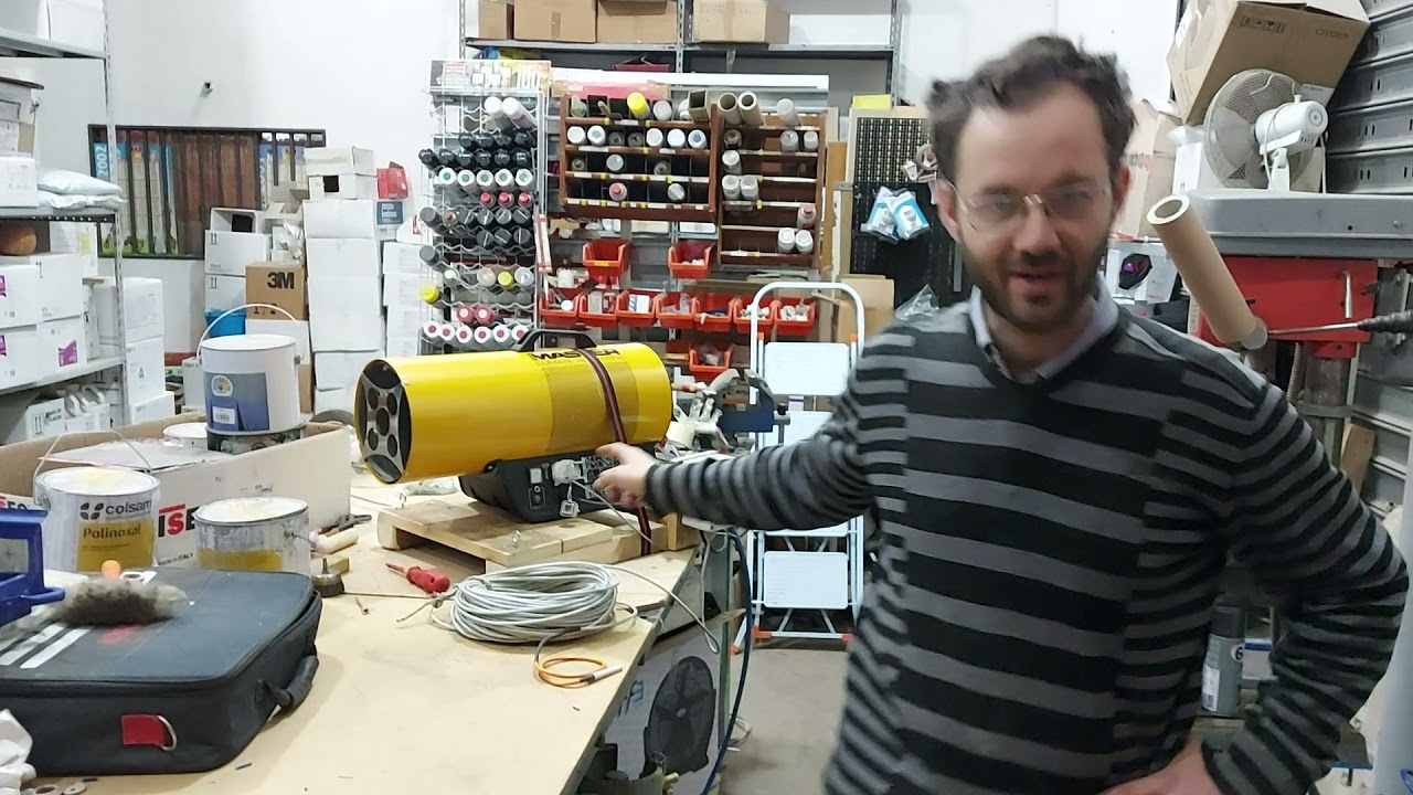 Funzionamento riscaldatore ad aria calda Master con accensione elettronica.