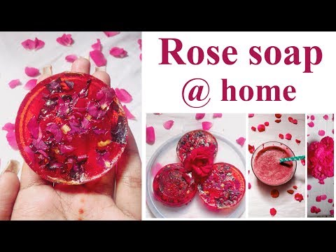 How to make rose soap at home easily | Rose soap