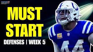 5 Must Stream Defenses for 2025 Fantasy Football Week 5