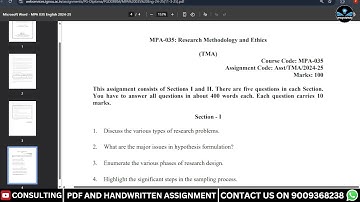 PGDDRRM IGNOU MPA 035 SOLVED ASSIGNMENT PDF AND HANDWRITTEN | GUESS PAPERS | PYQ SOLVED