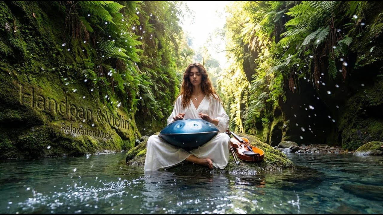 🌿 Deep Forest Healing | Celtic Handpan & Violin in the Emerald Fern Canyon (1-Hour)