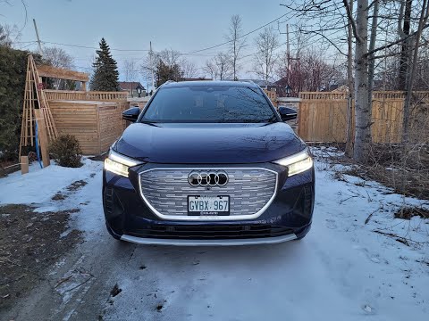 2024 Audi Q4 Etron 50 AWD vs BMW i4 Xdrive 40 Winter Comparison Test Part 2