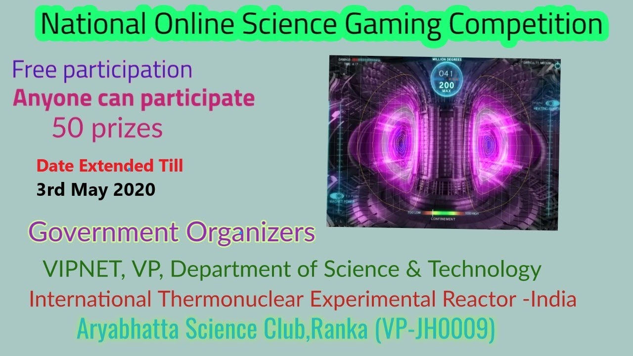 National Online Science Gaming Competition || National Science Game ...