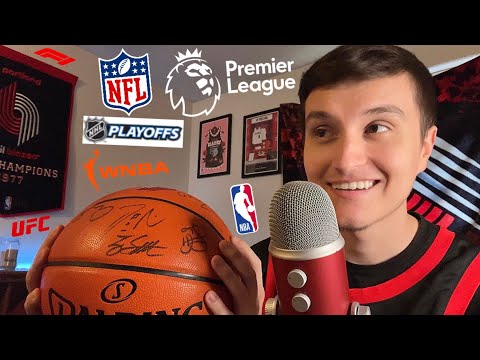 ASMR Whispering All About Sports Until YOU SLEEP 😴🏀 (whisper ramble)
