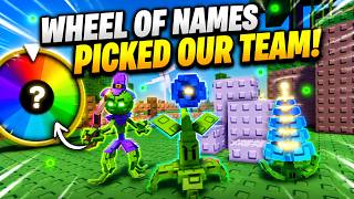 Can The Wheel Of Names Beat Impossible Mode? Garden Tower Defense