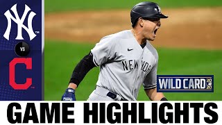 Yankees rally late to sweep Indians, advance to ALDS | Yankees-Indians Game 2 Highlights 9\/30\/20