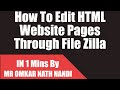 How to edit html website pages through file zilla