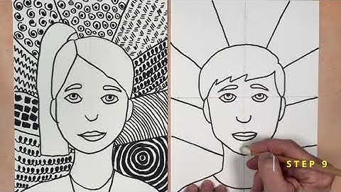 How to draw a Self Portrait with Patterns